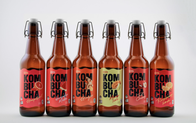 Kevita Kombucha bottle packaging label design