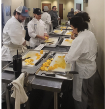 Chef Pruss and all working hard