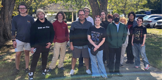 Students at Picasso exhibition