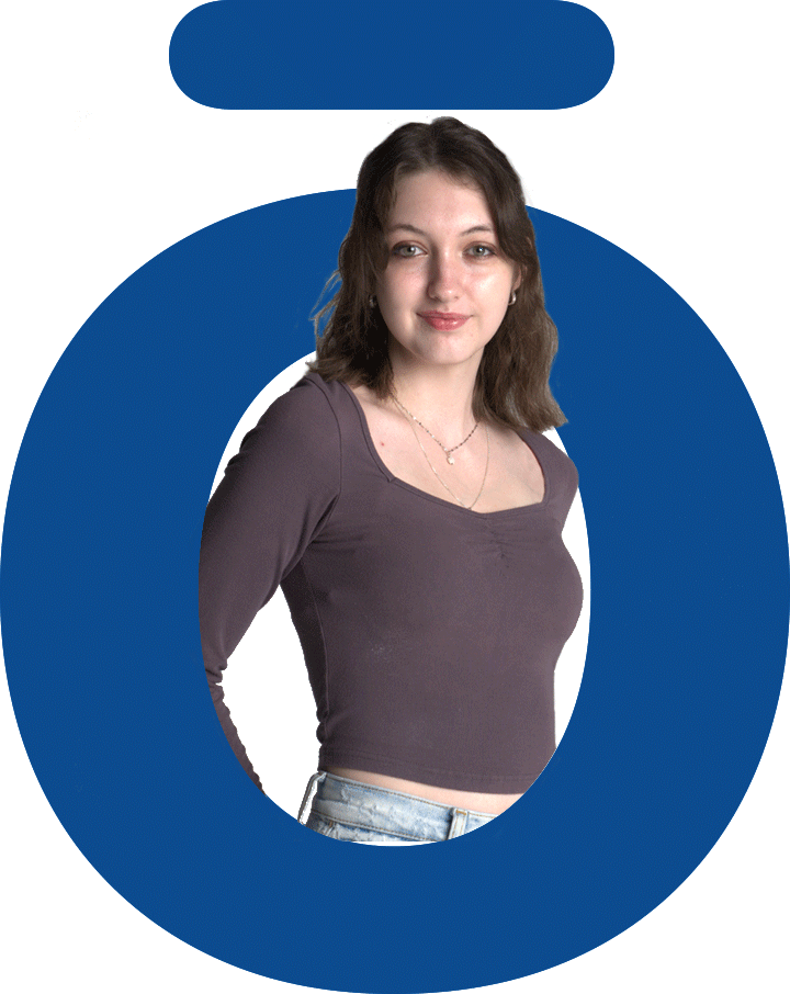 Nossi College student learning camera fundamentals during the Video &amp; Content Creation Degree program.