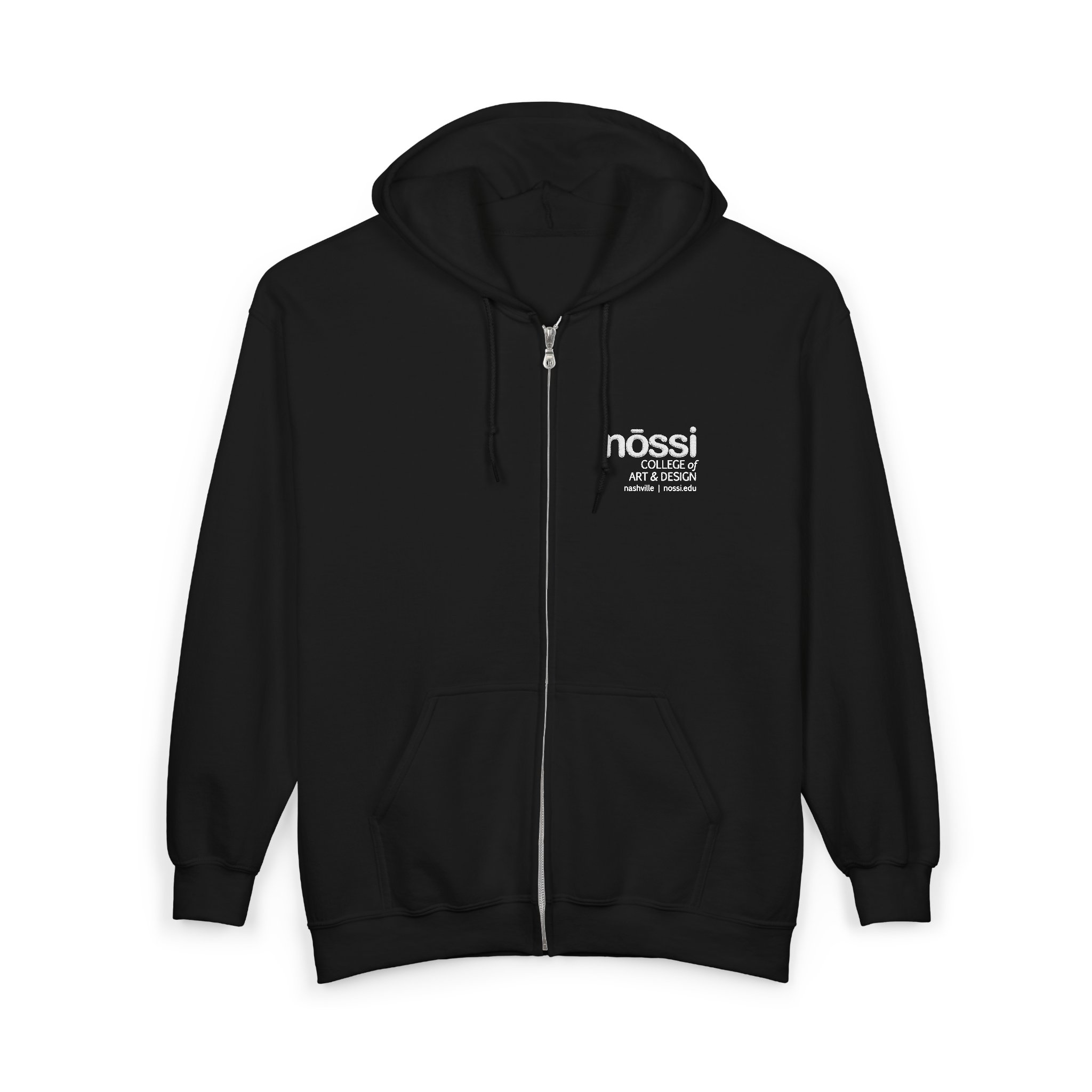 Nōssi Embroidered Zip Hoodie – Classic Logo Edition - Image 3
