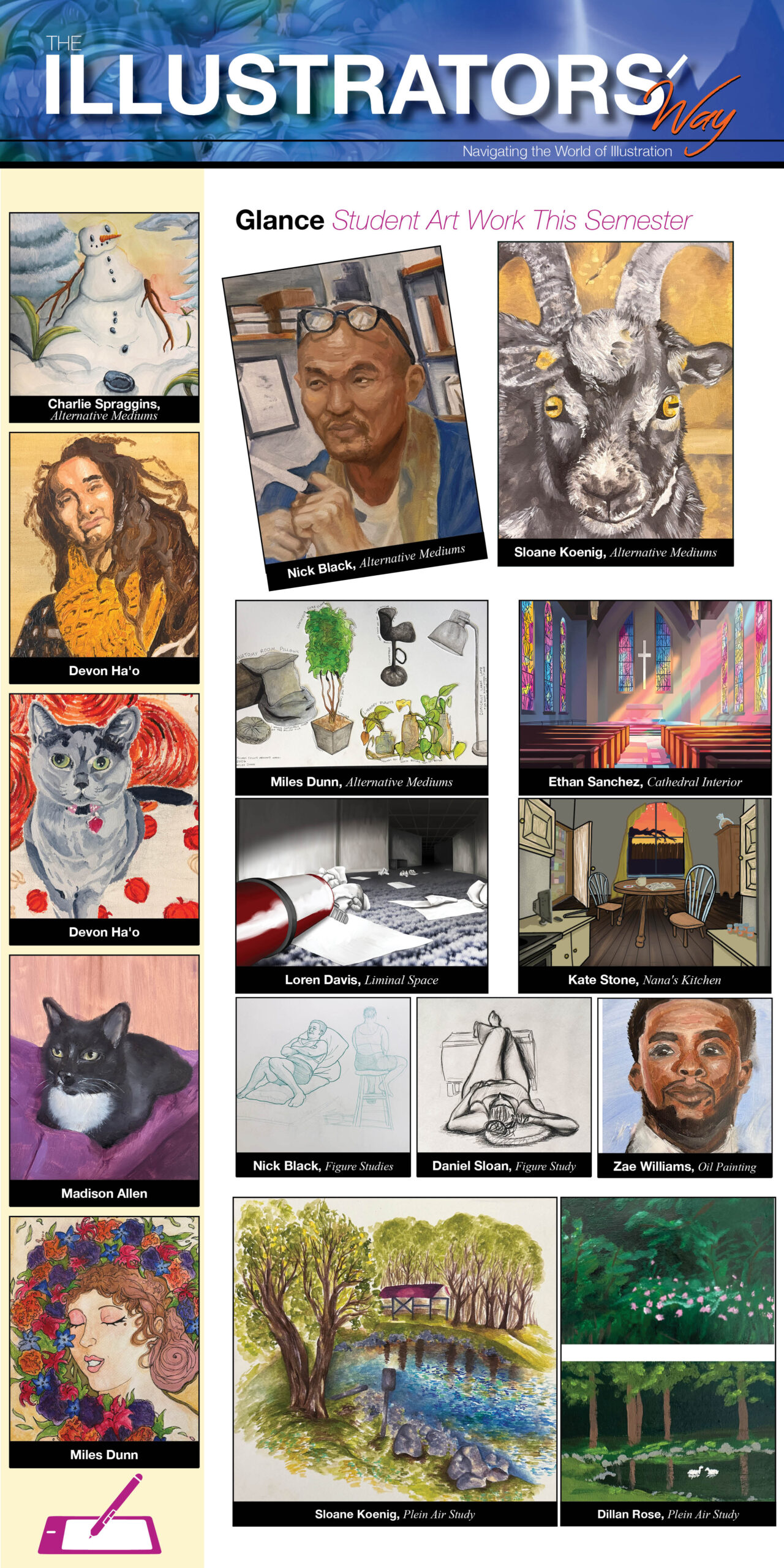 Glance &mdash; Student Art Work This Semester