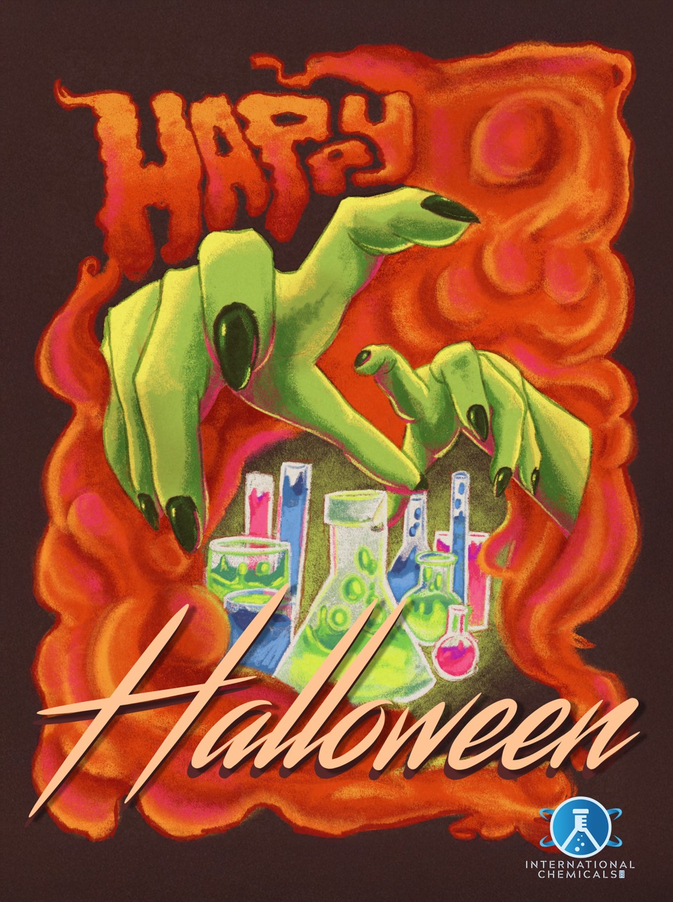 Anna Abbate &mdash; Happy Halloween illustration for International Chemicals