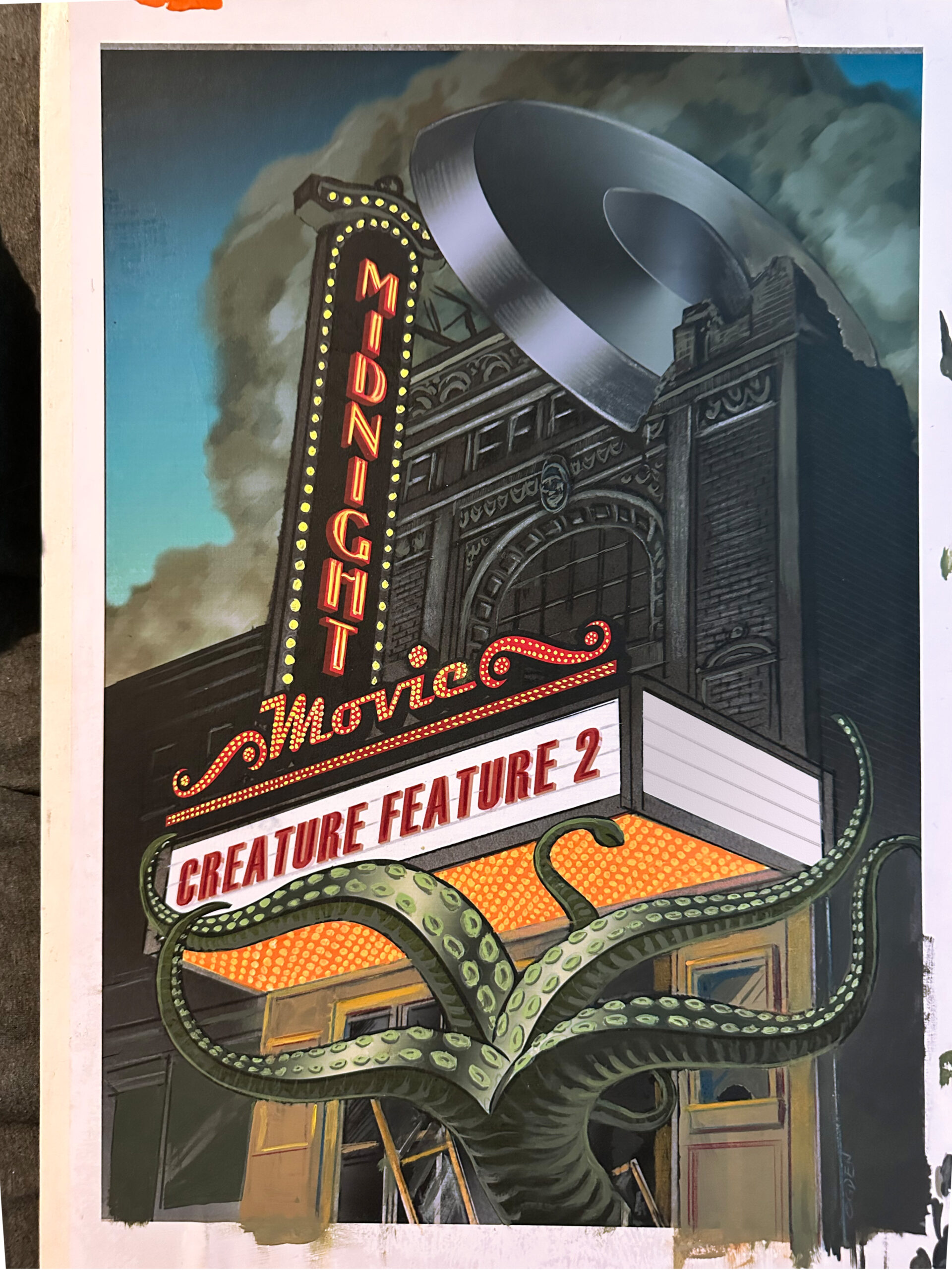 Laird Ogden &mdash; 'Midnight Movie: Creature Feature 2' marquee illustration