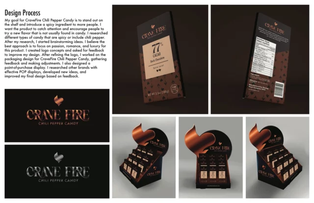 #nossistudentwork from our Graphic Design program -💙🖥️ GD 120 Linear Design 

“This project for Linear Design began as a “Reverse Brainstorming” assignment. Clearly stating the design problem - “How to make a candy bar with exotic ingredients for this market (chili) more attractive to consumers” and then “flip” the problem and list all the ways to make it LESS attractive to consumers. This way of “flipping a problem on it’s head” leads to more creative outcomes such as these. Students had to design a logo, basic packaging and a point of purchase display.” @paisley_pen_creative 

Students:
🖥️ Anne Mae Meegan @maeart_annedesigns 
🖥️Alexander Levin @alex._.does._.art 

#graphicdesign #linear